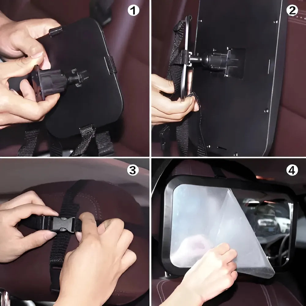 🚗✨ Espejo Retrovisor para Bebés 360° – Viaja Tranquila, Mira a tu Bebé en Todo Momento