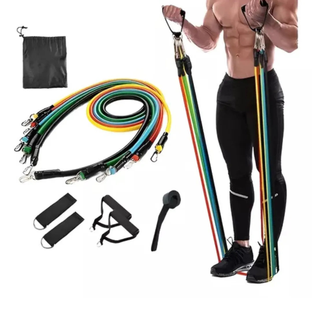 🔥 Kit De Bandas Elásticas De Resistencia – Entrena en Casa, Gym o Donde Quieras 🔥