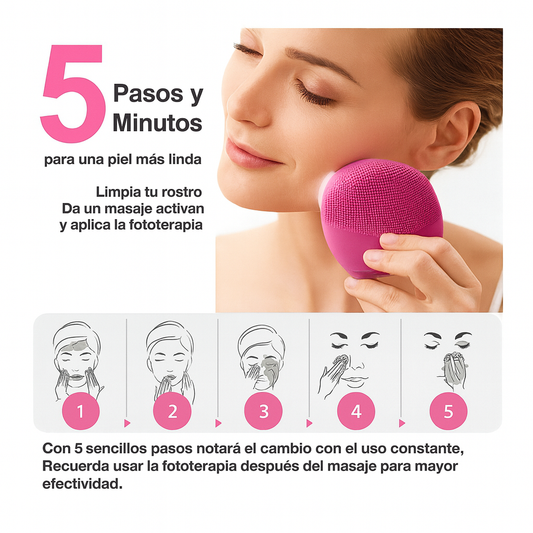 ⭐ Limpiador Facial Eléctrico de Silicona – Piel Limpia, Suave y Radiante Todos los Días