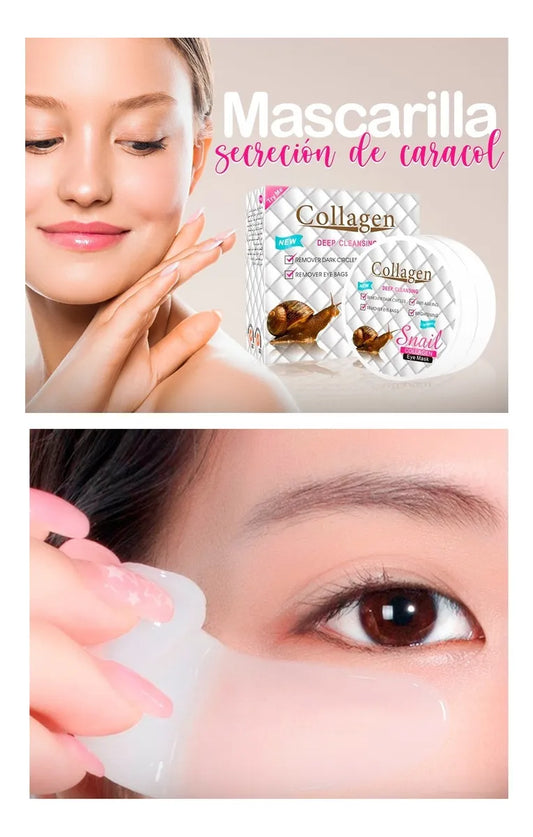 60 Parches de Colágeno con Extracto de Caracol – Antiojeras y Rejuvenecedor