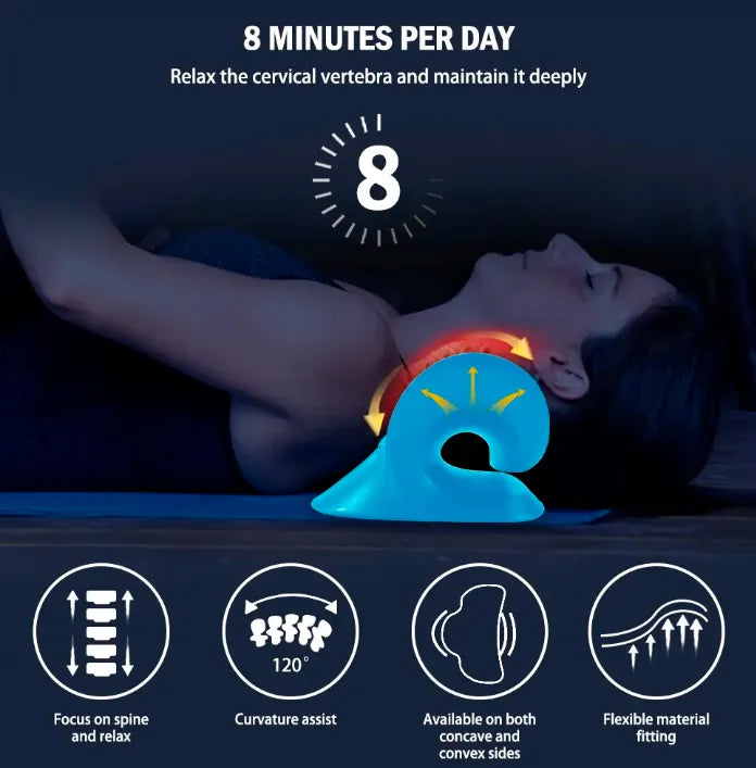 💤 Almohada Cervical Masajeadora Ergonómica – Alivio y Relajación Instantánea