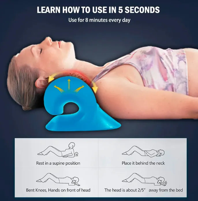 💤 Almohada Cervical Masajeadora Ergonómica – Alivio y Relajación Instantánea