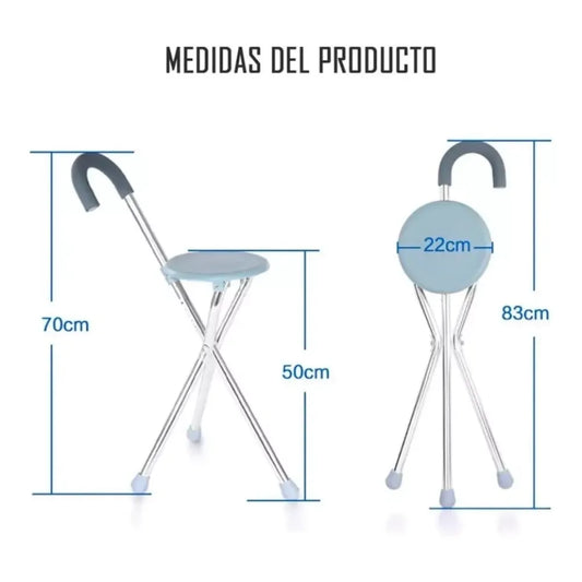 Bastón Con Asiento Plegable Bastón Ortopédico Bastones Piso