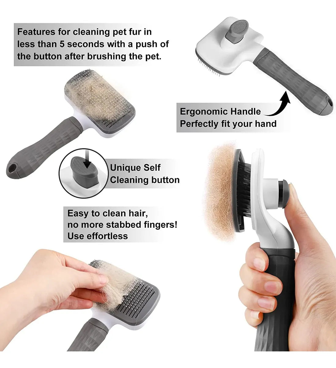 🐾 Cepillo Removedor de Pelo para Mascotas – Automático y Eficiente