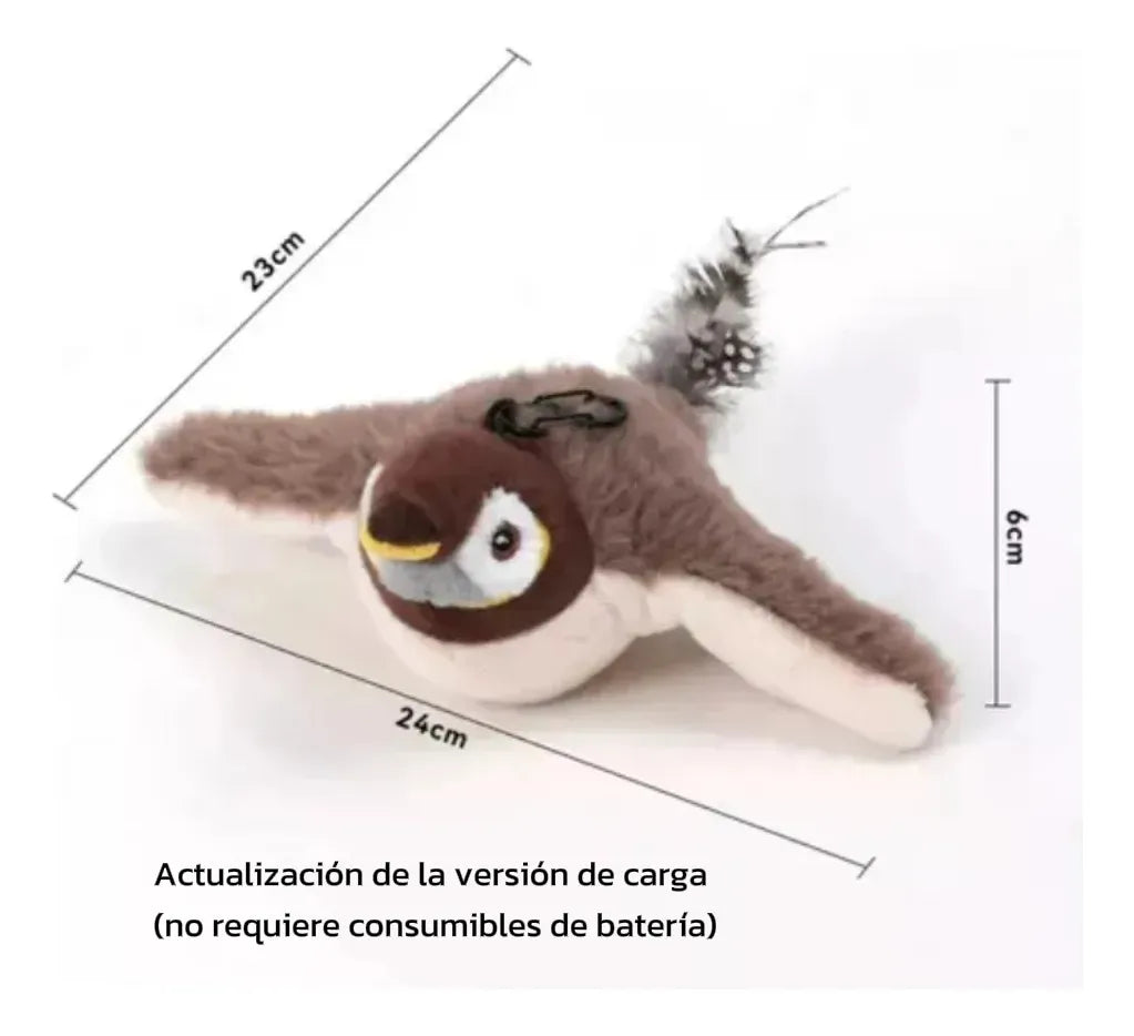 🐾 Juguete Interactivo para Gatos – Pájaro Volador con Sonido y Movimiento 🐦