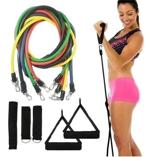 🔥 Kit De Bandas Elásticas De Resistencia – Entrena en Casa, Gym o Donde Quieras 🔥