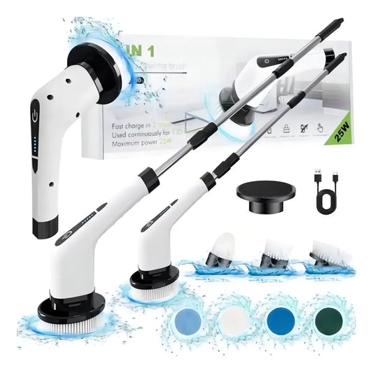Cepillo Limpieza Multifuncional Eléctrico Retráctil Inalámbrica 9 En 1 Blanco
