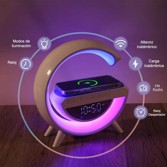 Parlante Bluetooth Lampara Usb Radio Gargador Inalámbrico