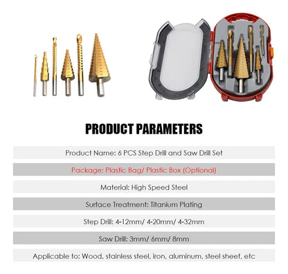 Set de Brocas Escalonadas 5PCS