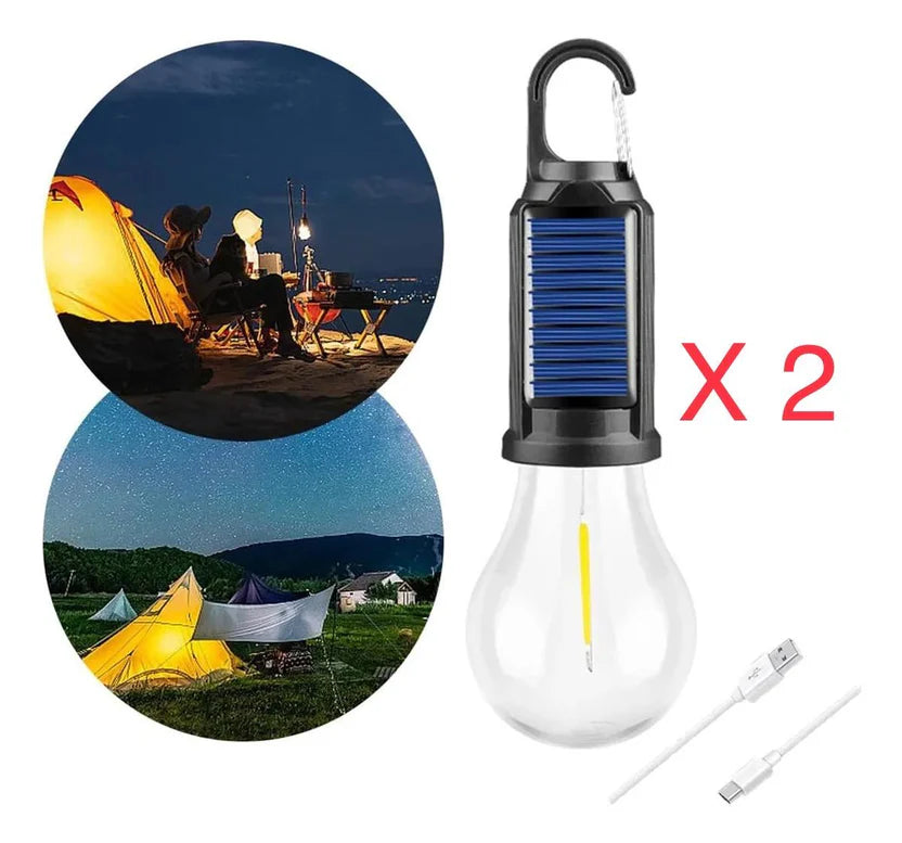 💡 Lámpara Solar LED Recargable Portátil – Pack x2