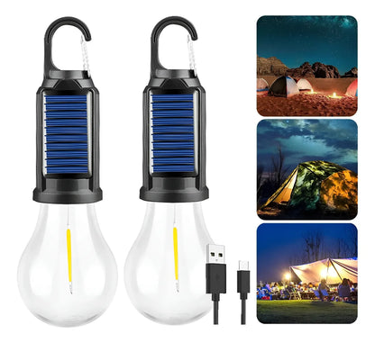 💡 Lámpara Solar LED Recargable Portátil – Pack x2