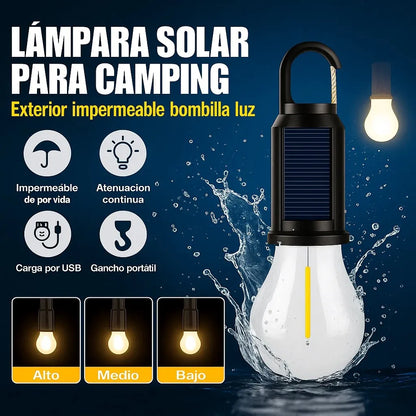 💡 Lámpara Solar LED Recargable Portátil – Pack x2