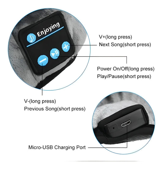 Antifaz Con Audifonos Para Dormir