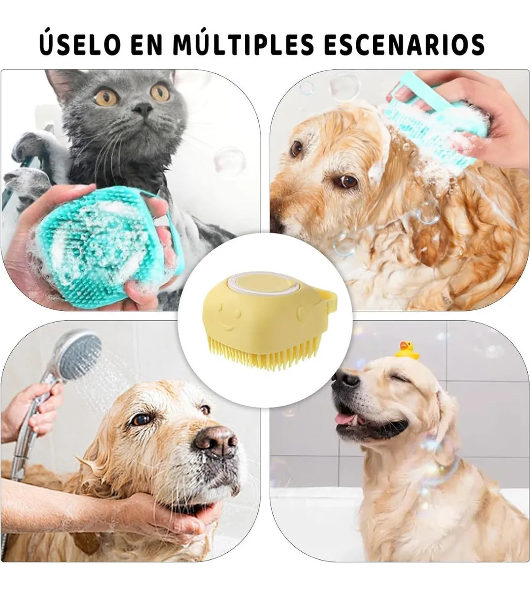 1PCS Cepillo de Silicona Cuadrado