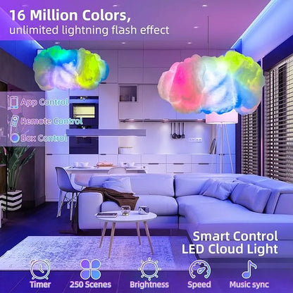 Lámpara Nube Gamer Led RGB + Control Remoto