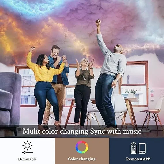 Lámpara Nube Gamer Led RGB + Control Remoto