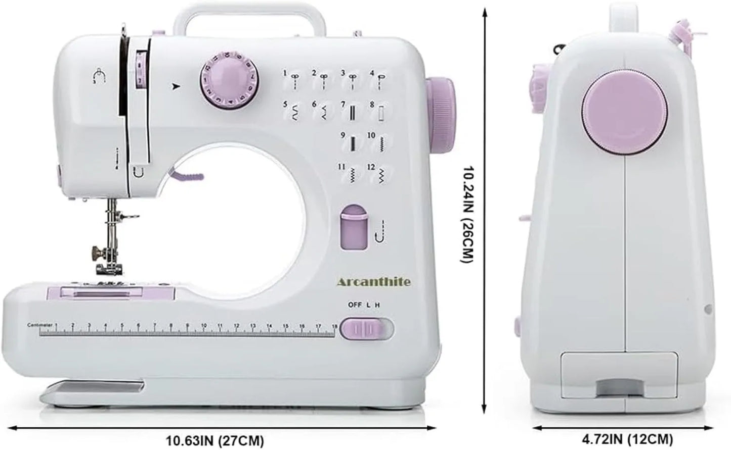 Máquina De Coser Multifuncional Con Mesa 12 Patrones -