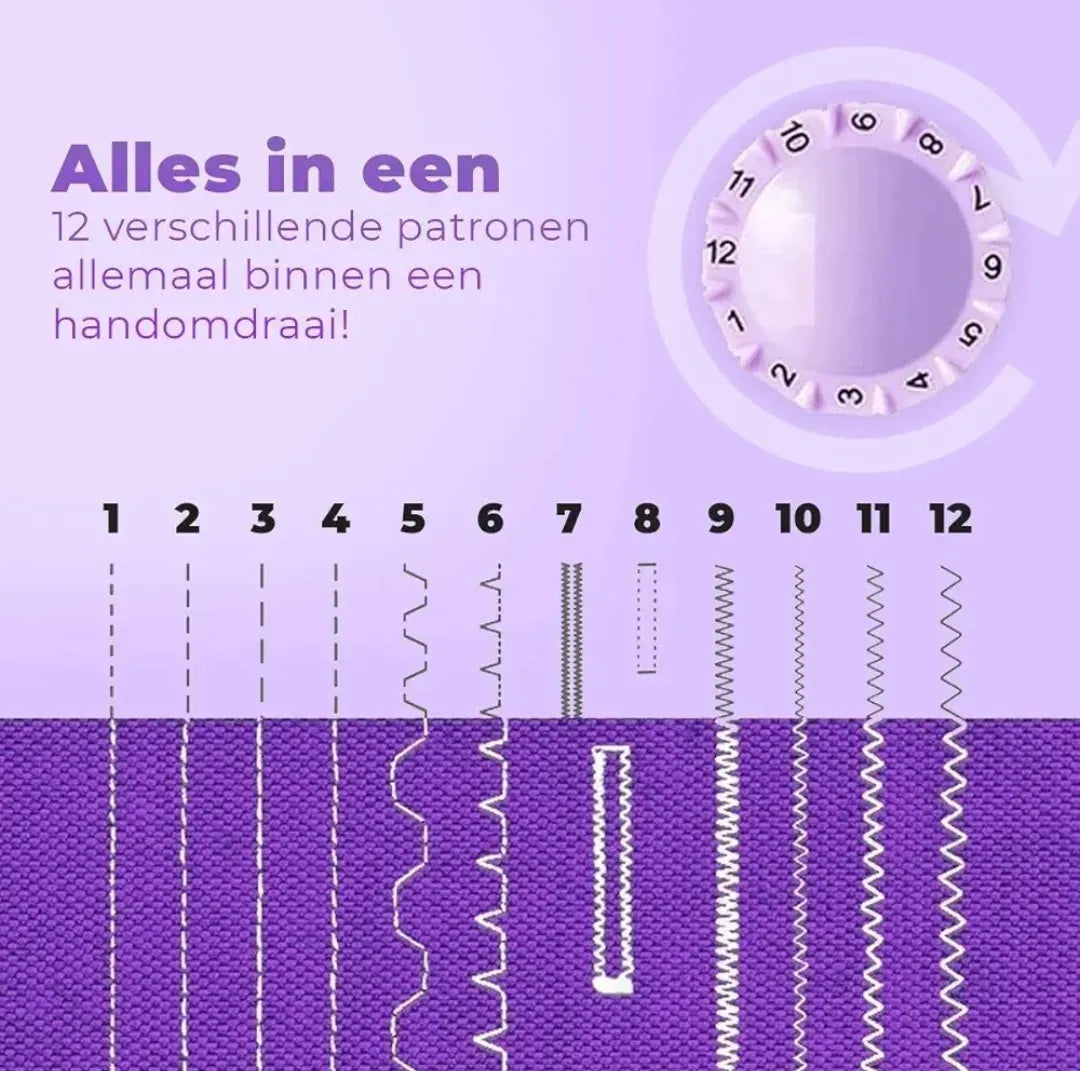 Máquina De Coser Multifuncional Con Mesa 12 Patrones -