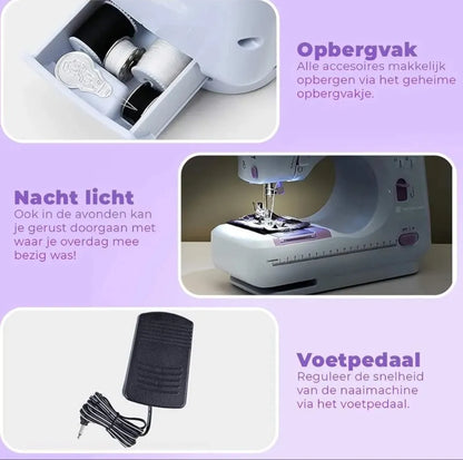 Máquina De Coser Multifuncional Con Mesa 12 Patrones -